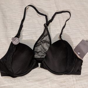 Gilligan O'Malley 32A lace t back push up bra NWT